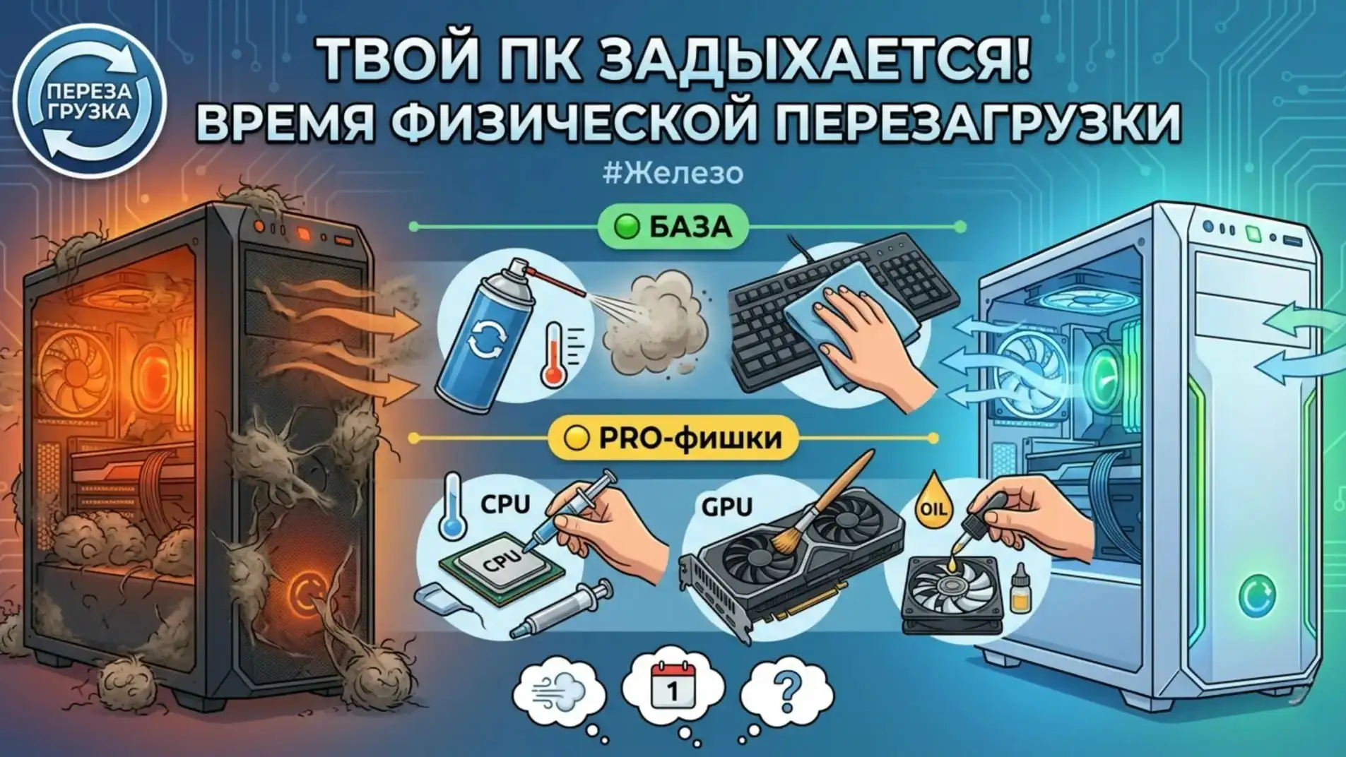 Твой ПК задыхается? Время физической перезагрузки